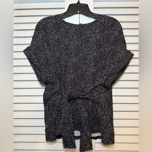 Express Women’s polkadot front tie blouse - M